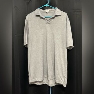 Peter Millar Polo Shirt Adult Large Gray Lightweight Golf Golfing Men